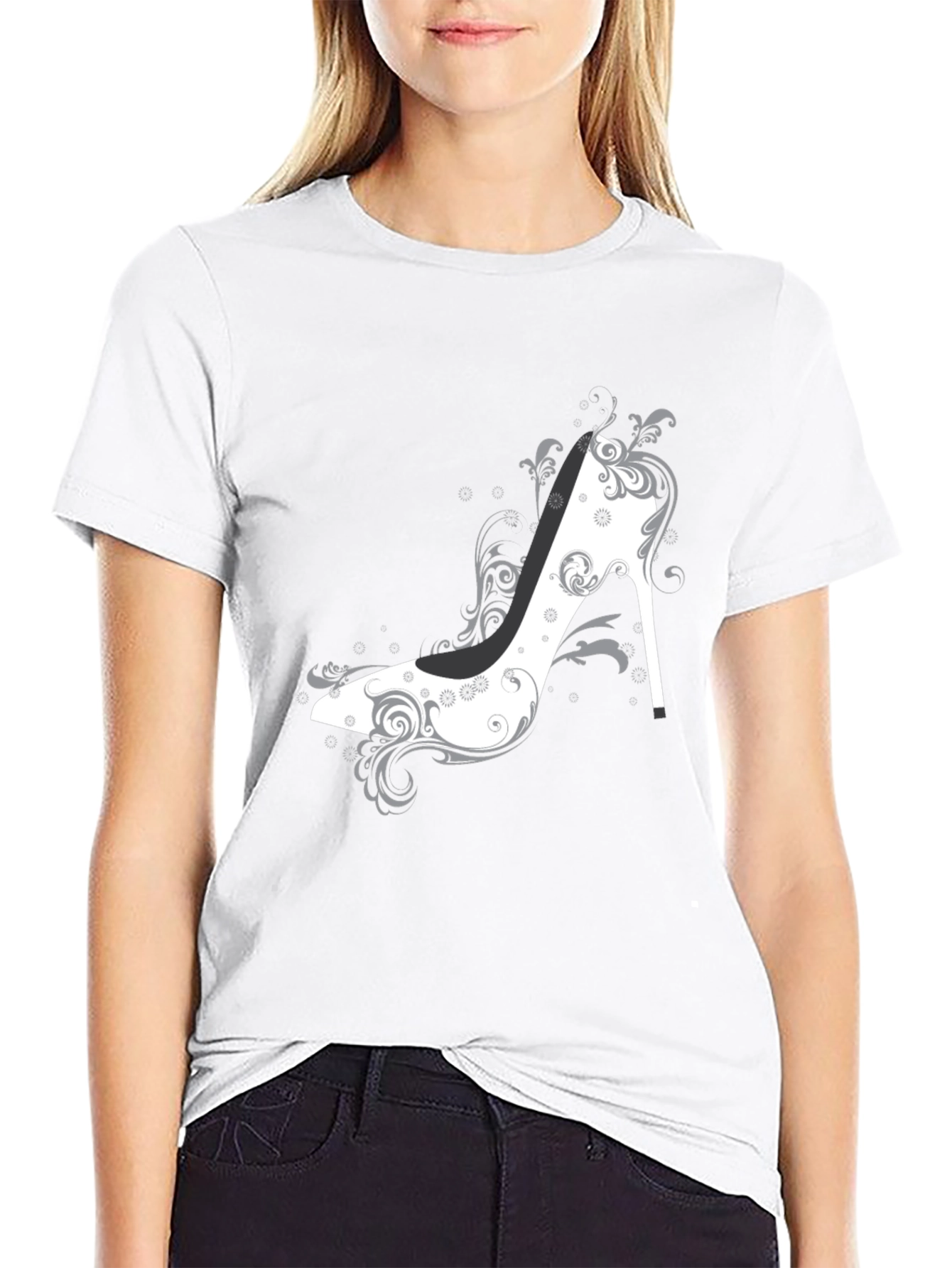 Elegant High Heel Shoe Graphic T-Shirt