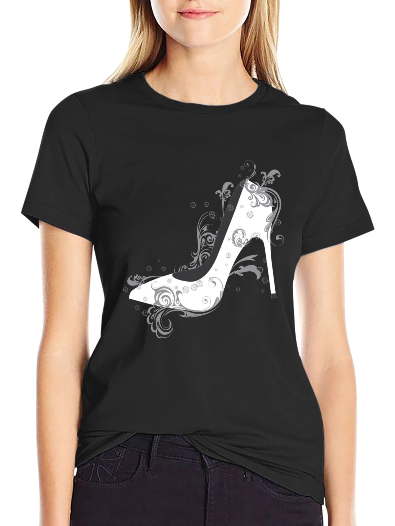 Elegant High Heel Shoe Graphic T-Shirt