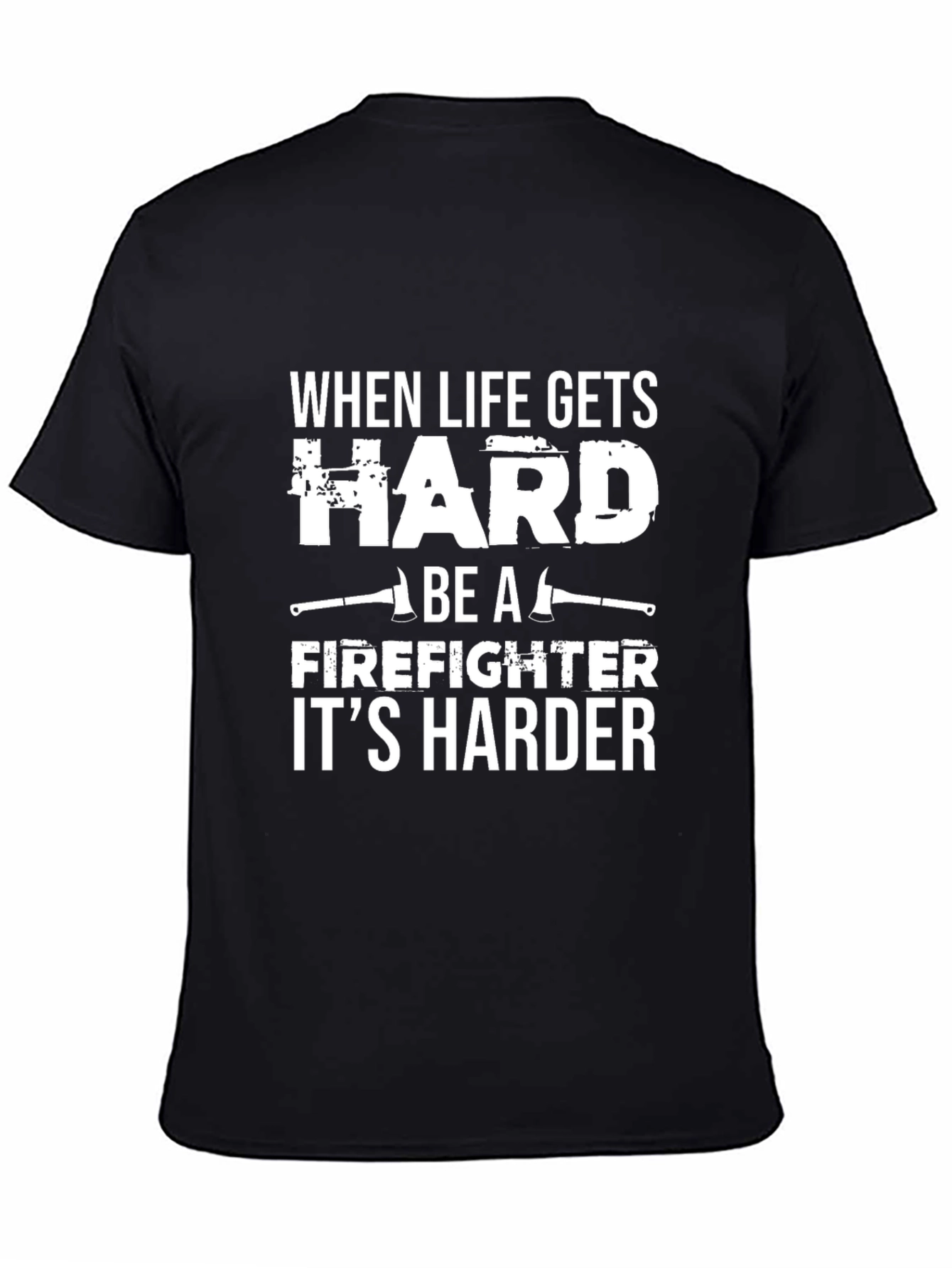 Firefighter Harder Black Graphic Tee