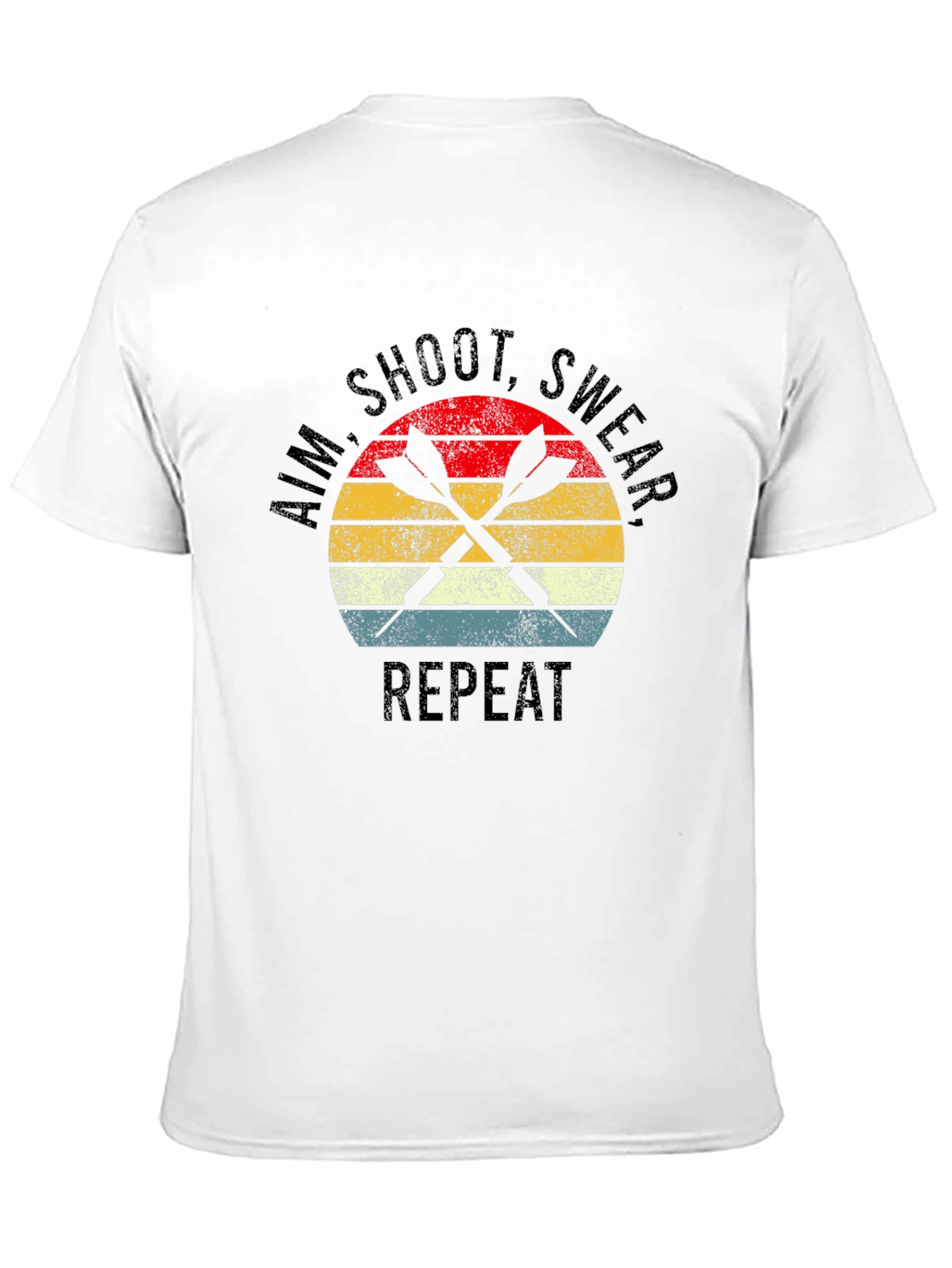 Aim Shoot Swear Repeat Darts Graphic T-Shirt