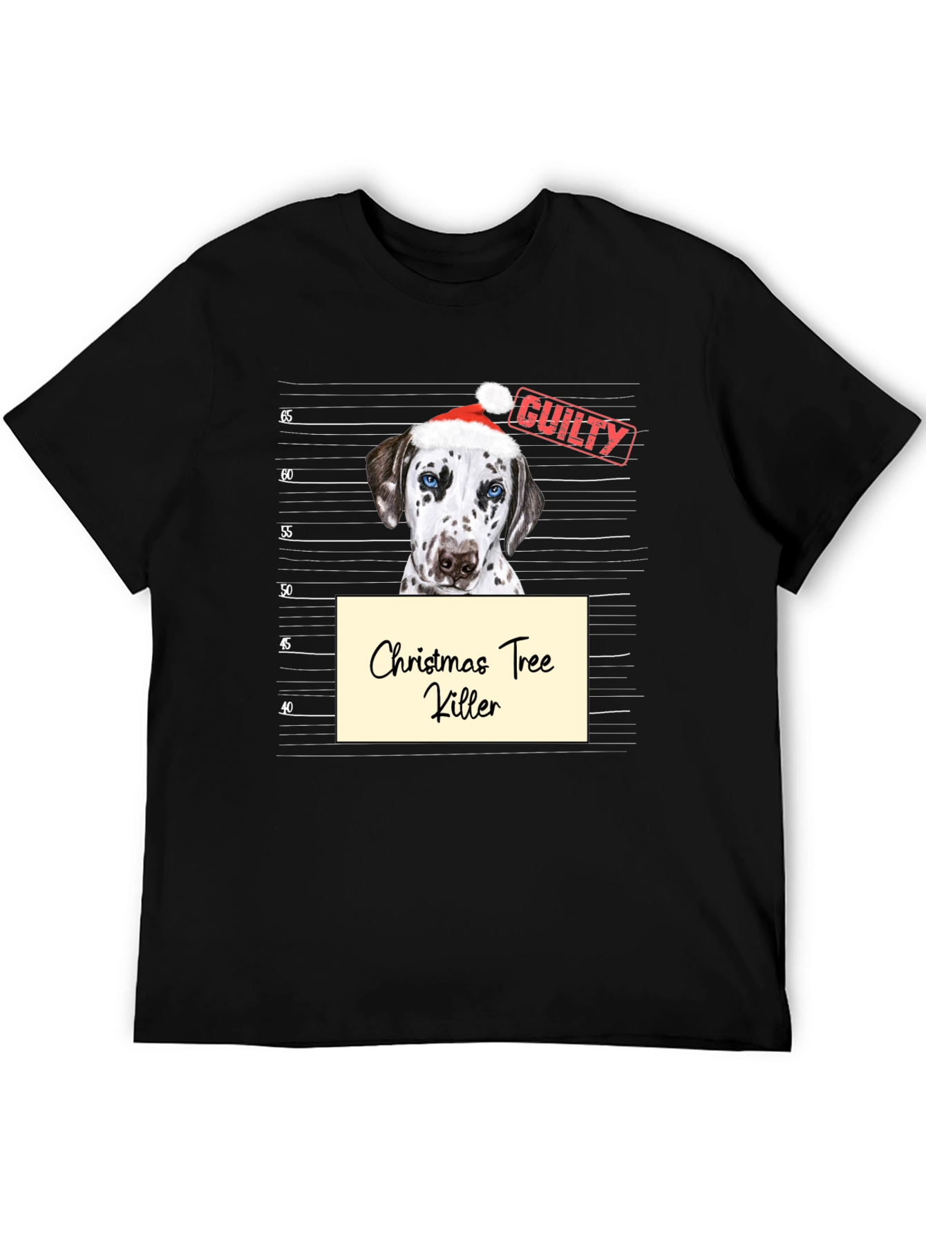 Christmas Tree Killer Dog Graphic T-Shirt