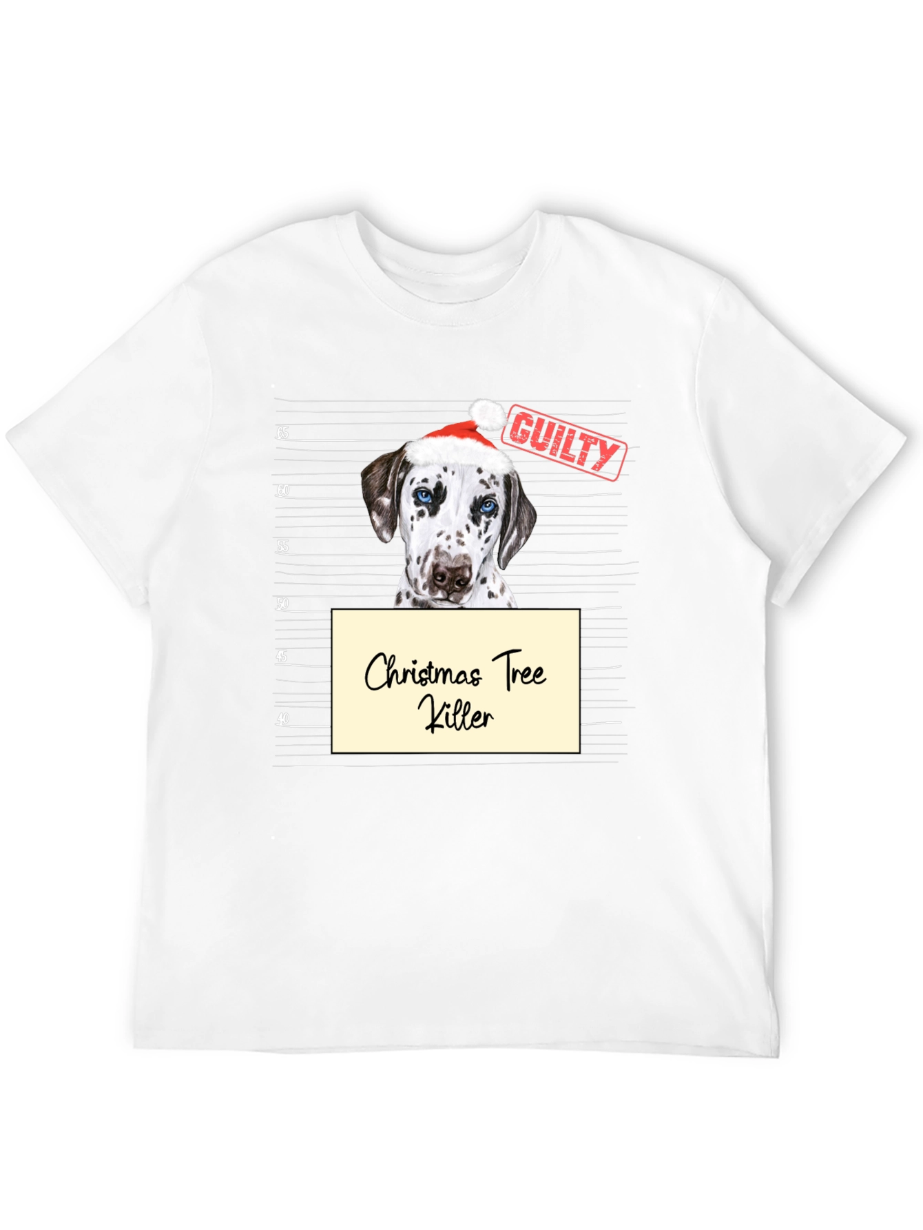 Christmas Tree Killer Dog Graphic T-Shirt