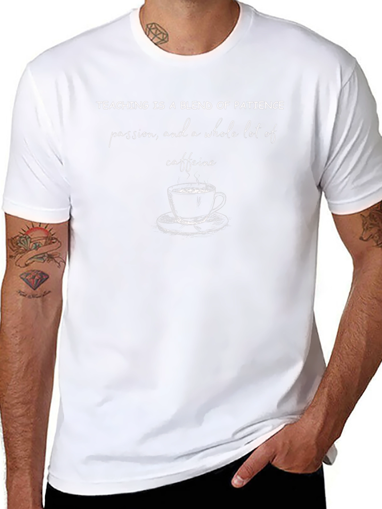 Teacher Caffeine Blend Graphic T-Shirt