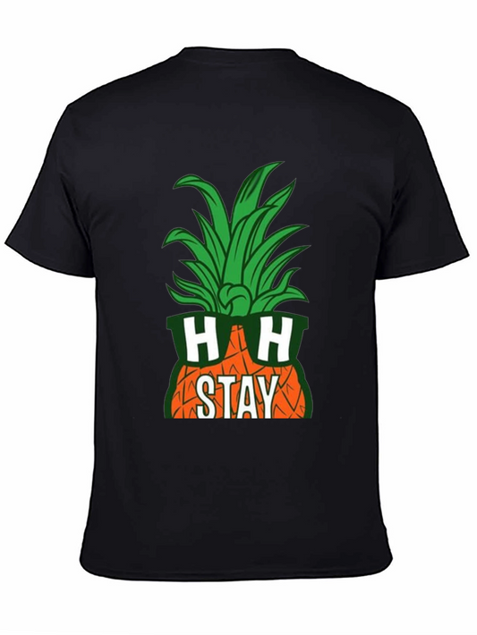 Stay Cool Pineapple Graphic Tee - Black