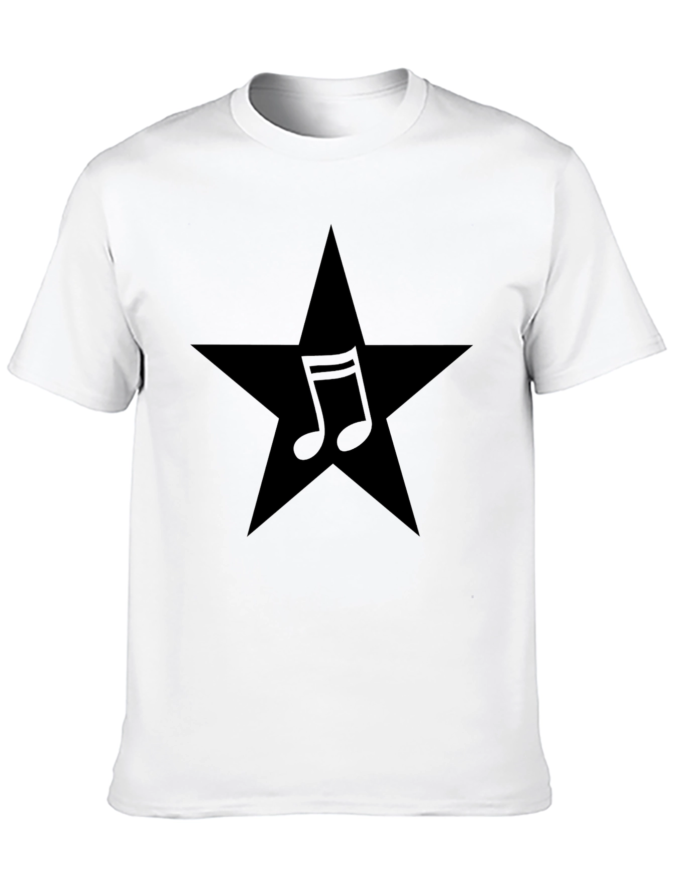 Black Star Music Note Tee - Modern Casual Style