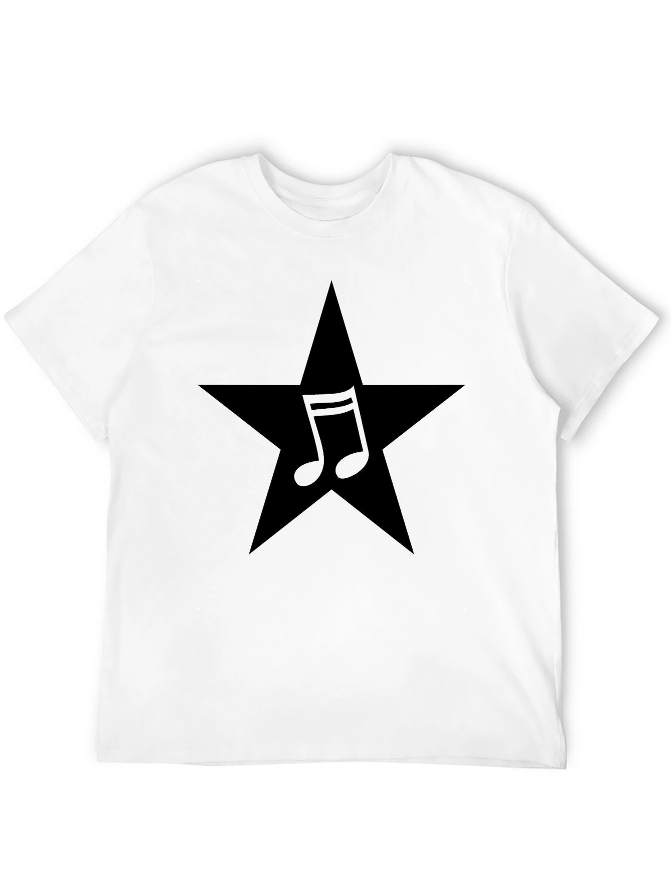 Black Star Music Note Tee - Modern Casual Style