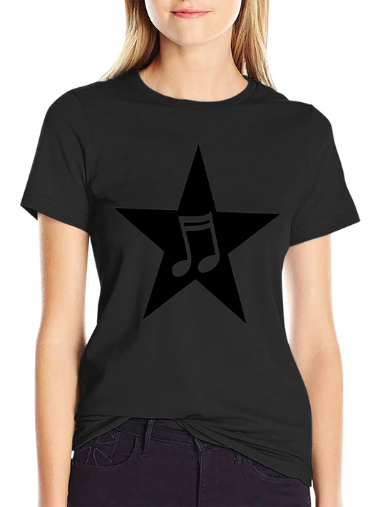 Black Star Music Note Tee - Modern Casual Style