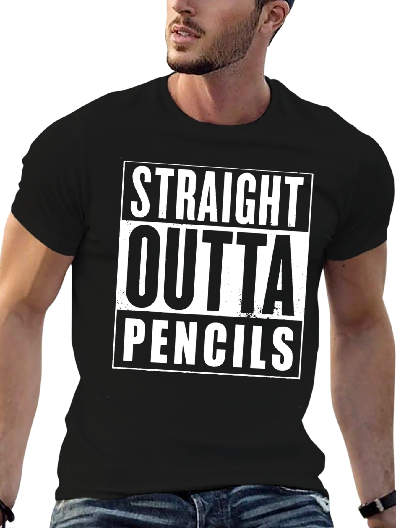 Straight Outta Pencils T-Shirt - Funny Student Tee