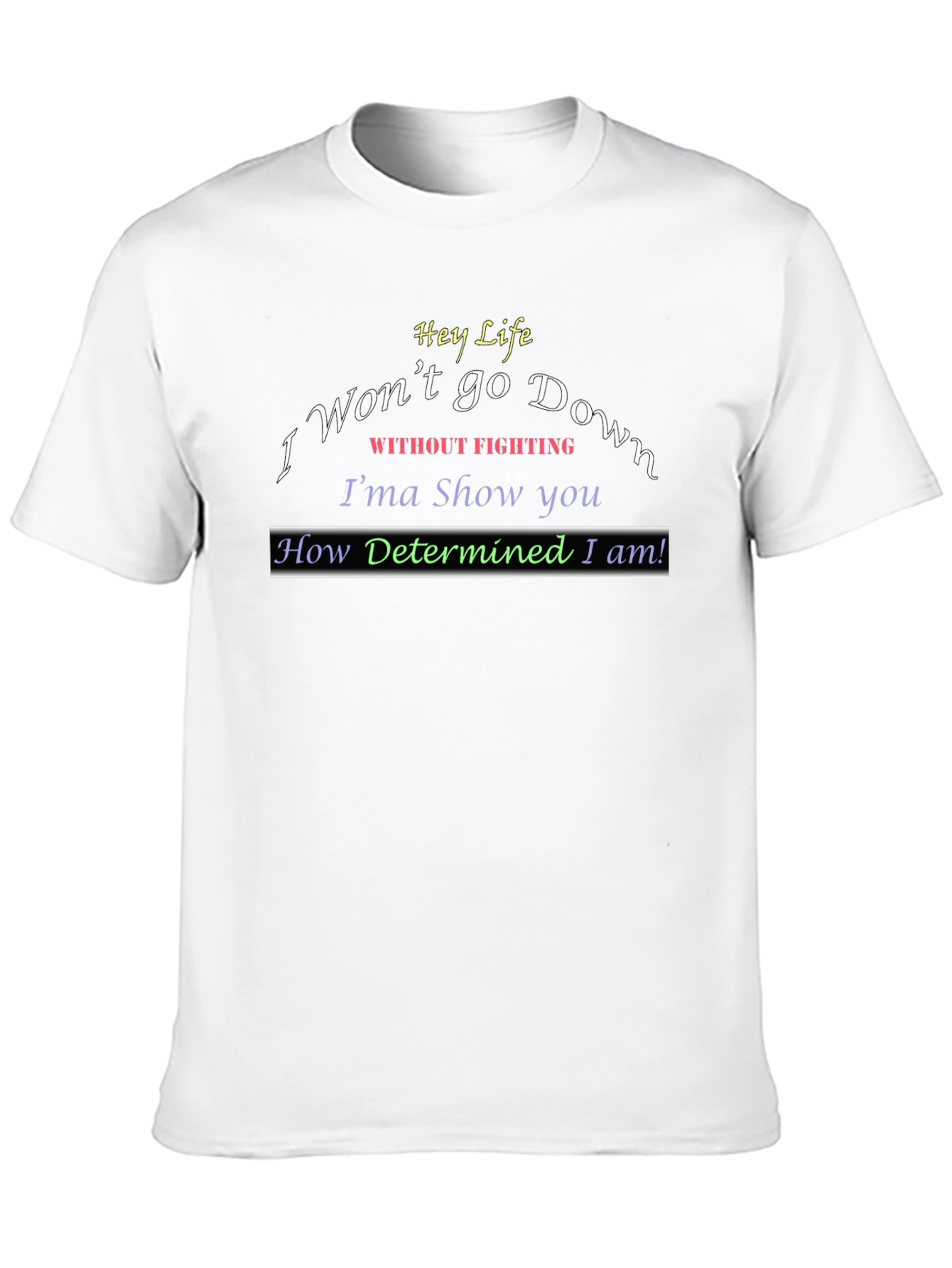 Determined Statement Black Graphic Tee