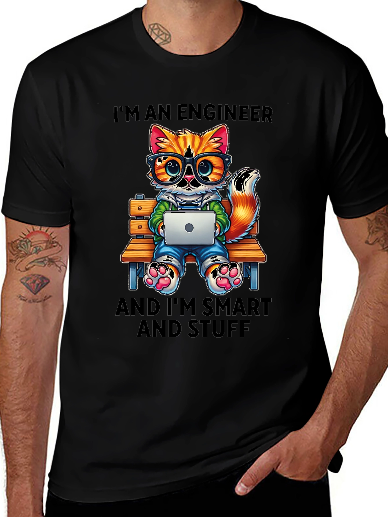 Engineer Cat T-Shirt: Smart and Stylish Tee