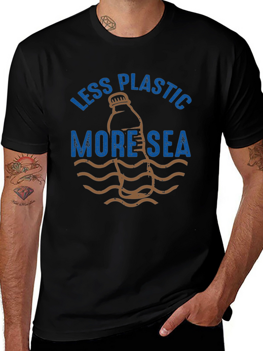 Eco-Friendly Less Plastic More Sea Graphic T-Shirt