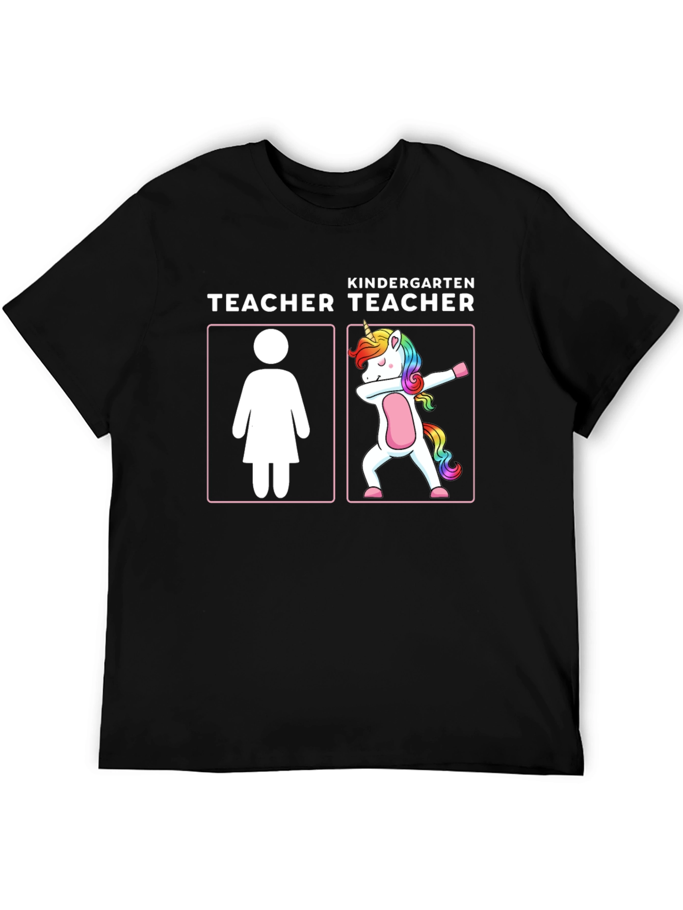 Kindergarten Teacher Unicorn Dabbing T-Shirt
