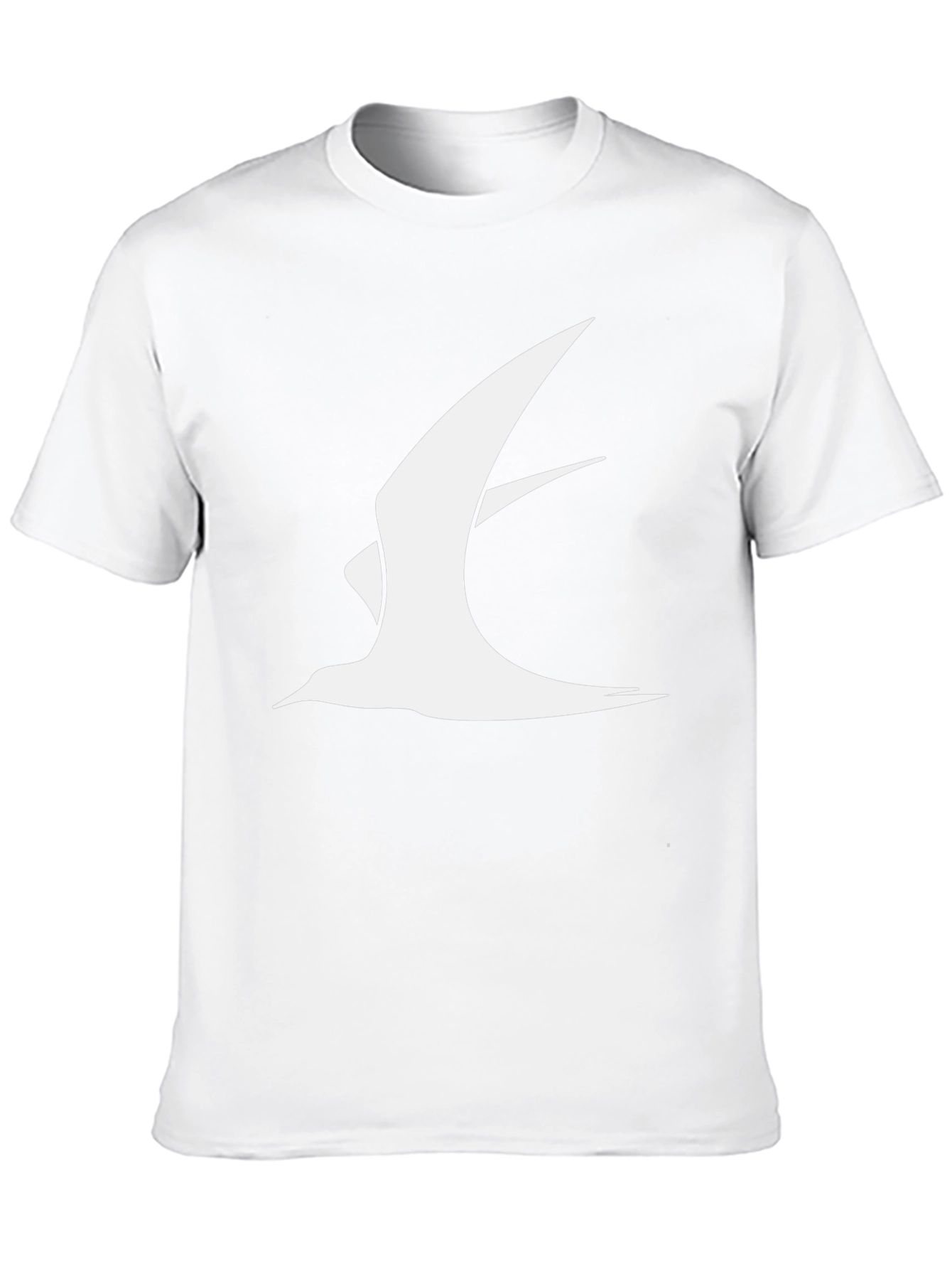 Mens Black T-Shirt with Abstract Bird Print