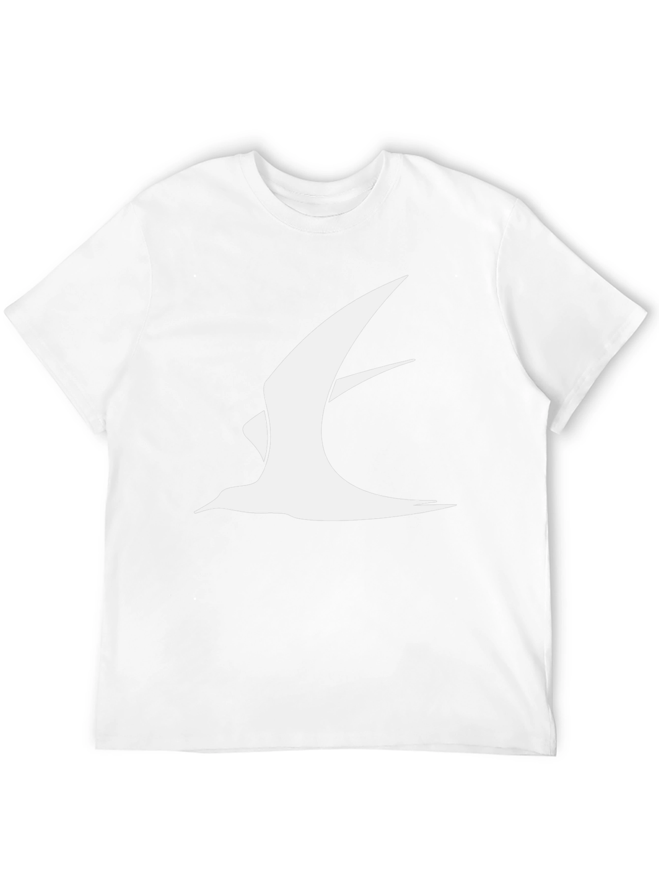 Mens Black T-Shirt with Abstract Bird Print