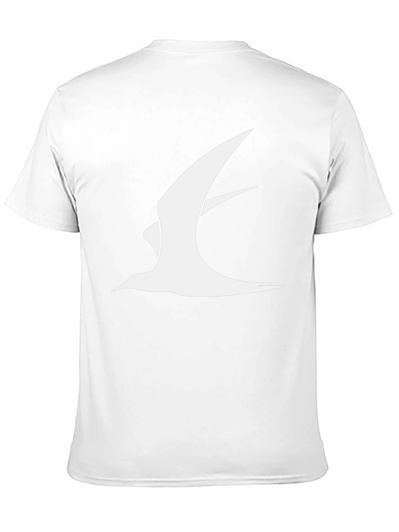 Mens Black T-Shirt with Abstract Bird Print