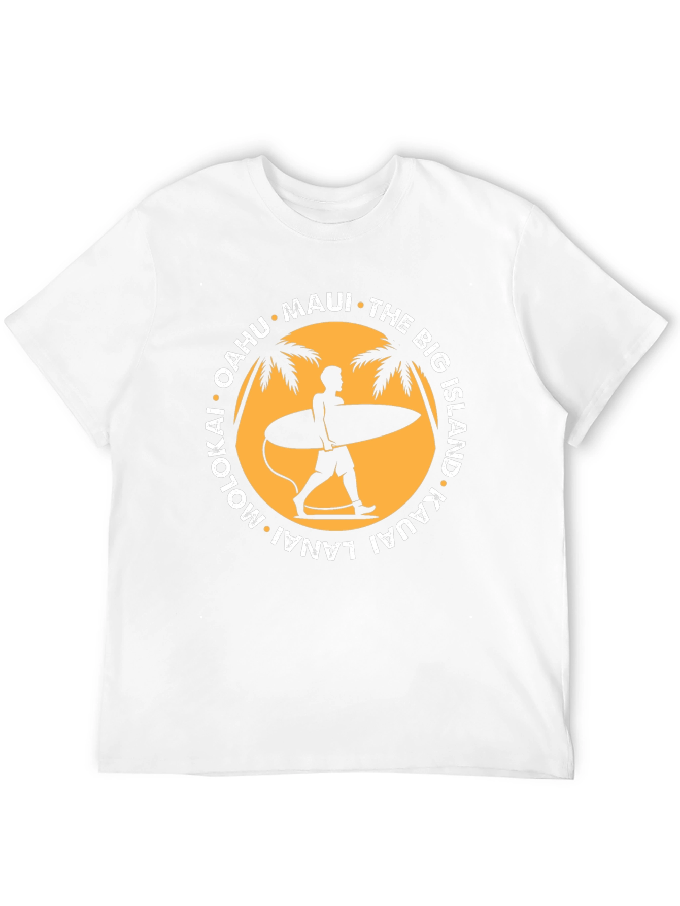 Island Life T-Shirt: Surfer Silhouette Design