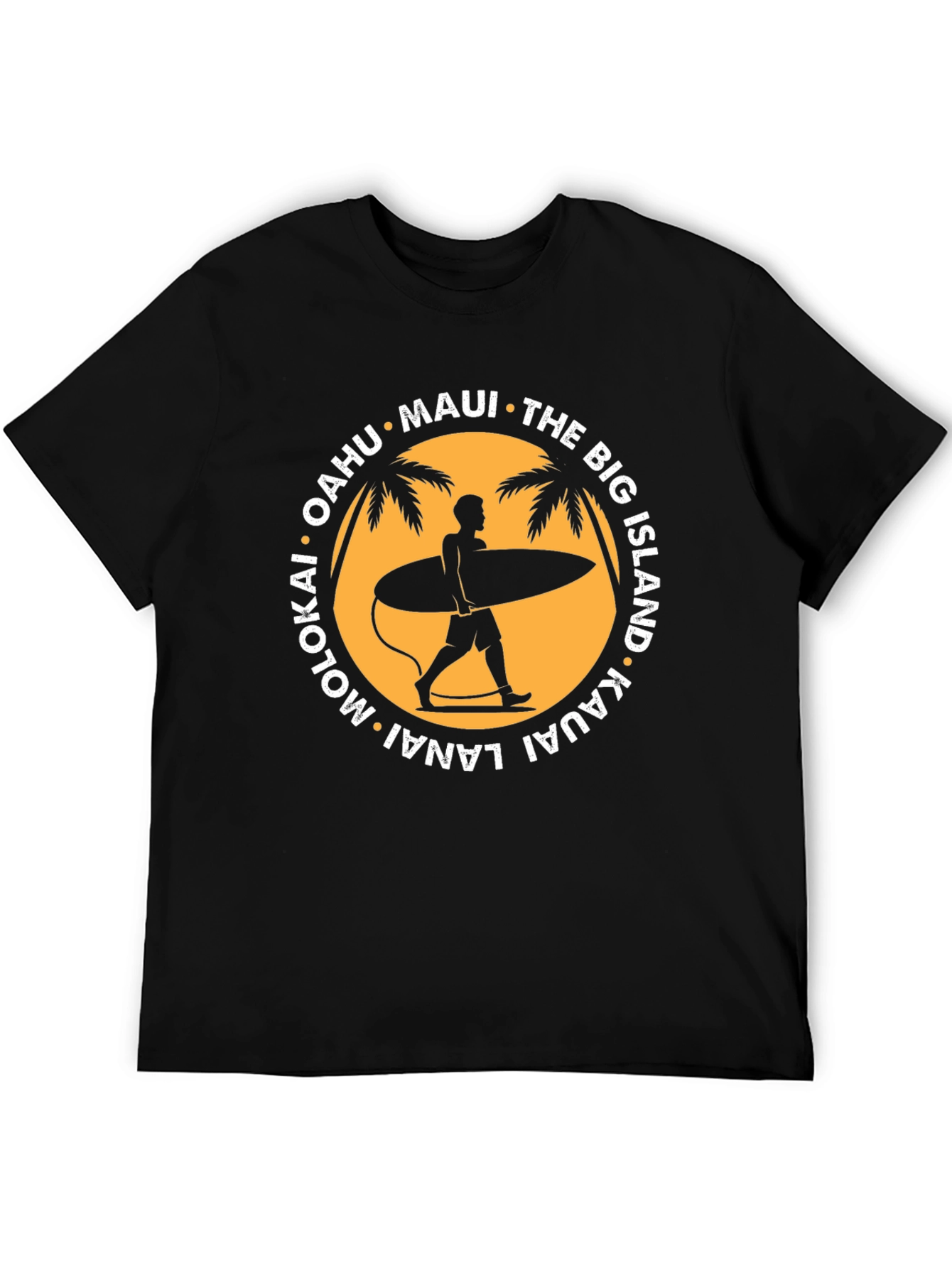 Island Life T-Shirt: Surfer Silhouette Design