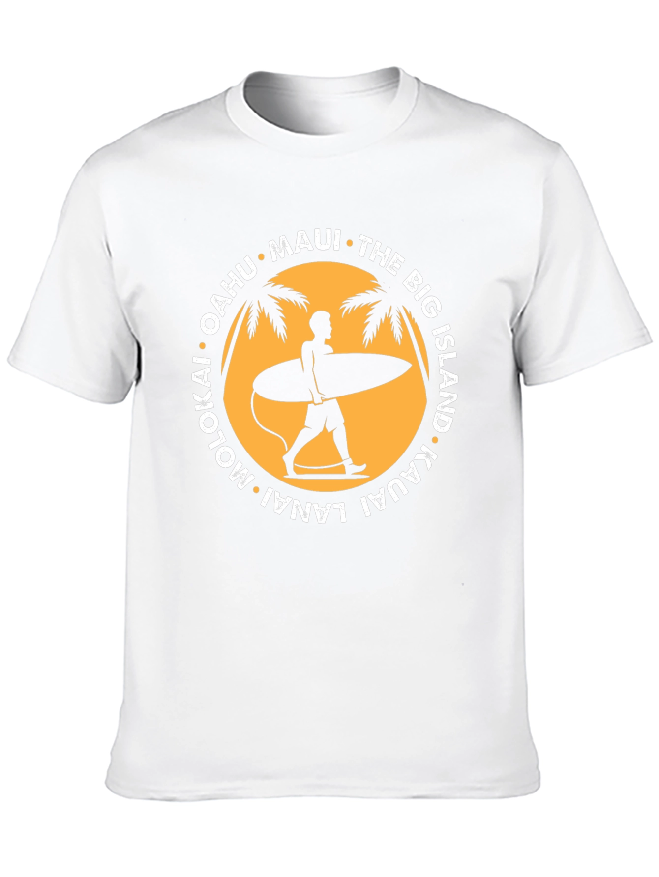 Island Life T-Shirt: Surfer Silhouette Design