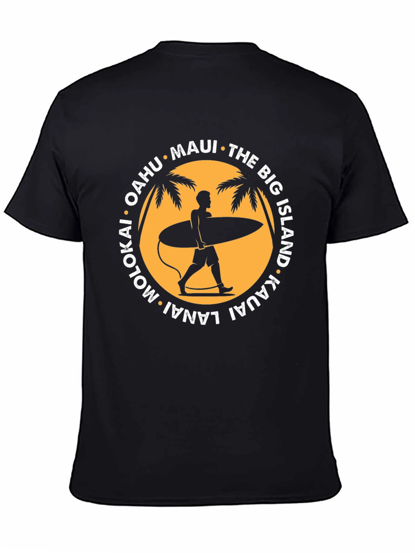 Island Life T-Shirt: Surfer Silhouette Design