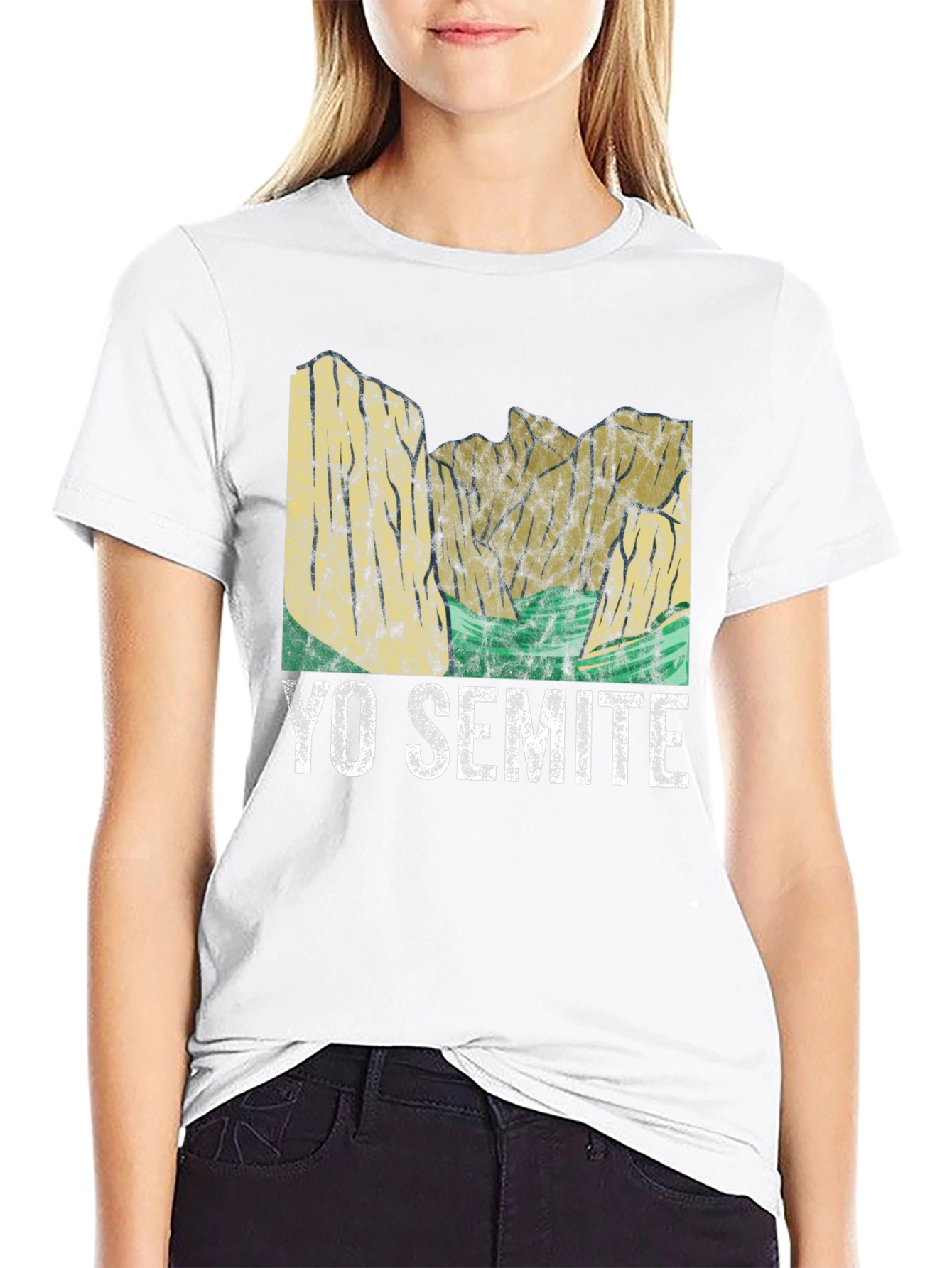 Yo Semite Graphic T-Shirt - Black Crew Neck Tee