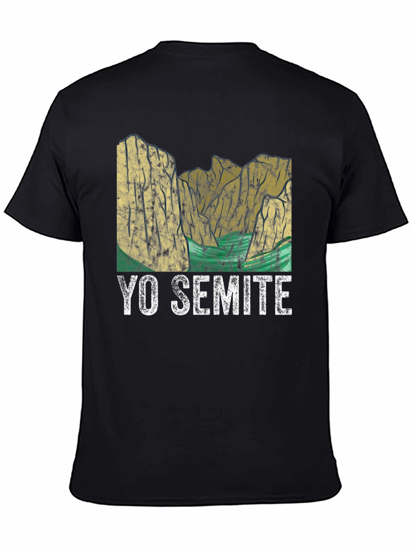 Yo Semite Graphic T-Shirt - Black Crew Neck Tee