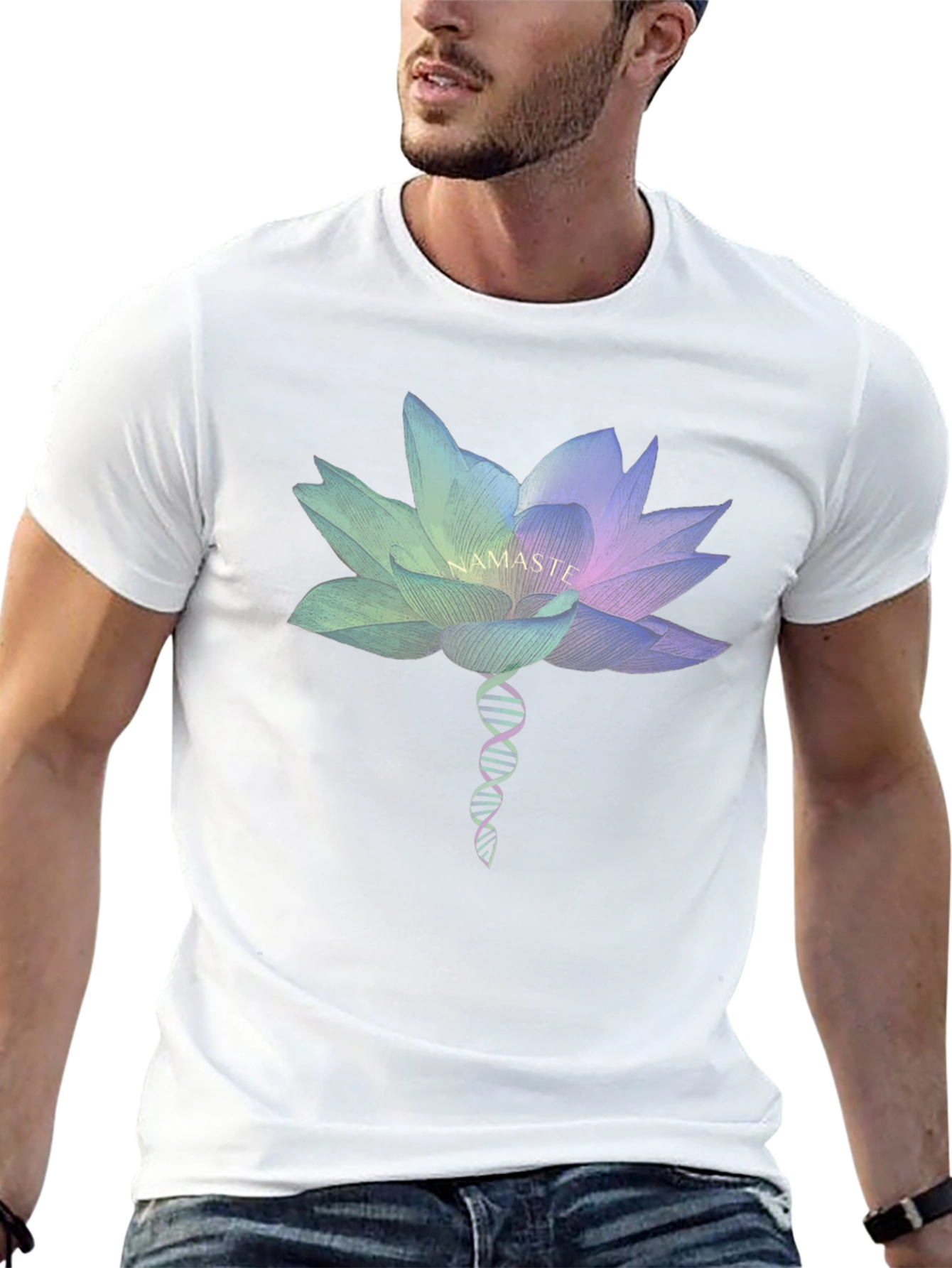 Namaste Lotus Flower Graphic Tee - Relaxed Fit