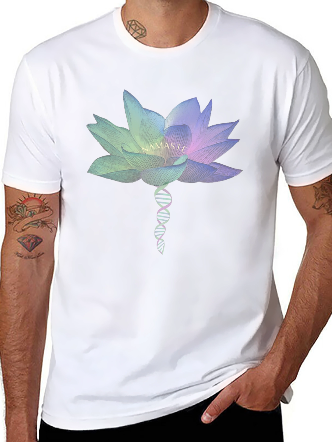 Namaste Lotus Flower Graphic Tee - Relaxed Fit