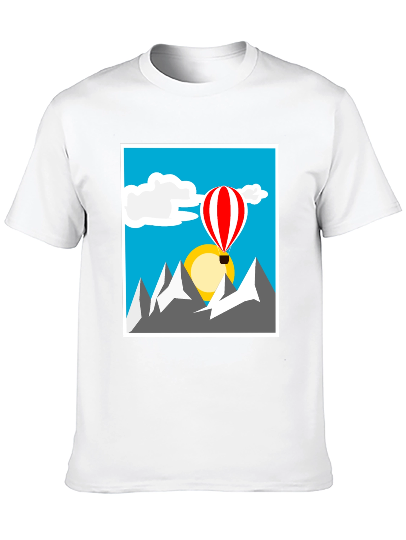 Mountain Balloon Graphic Tee - Unique Design