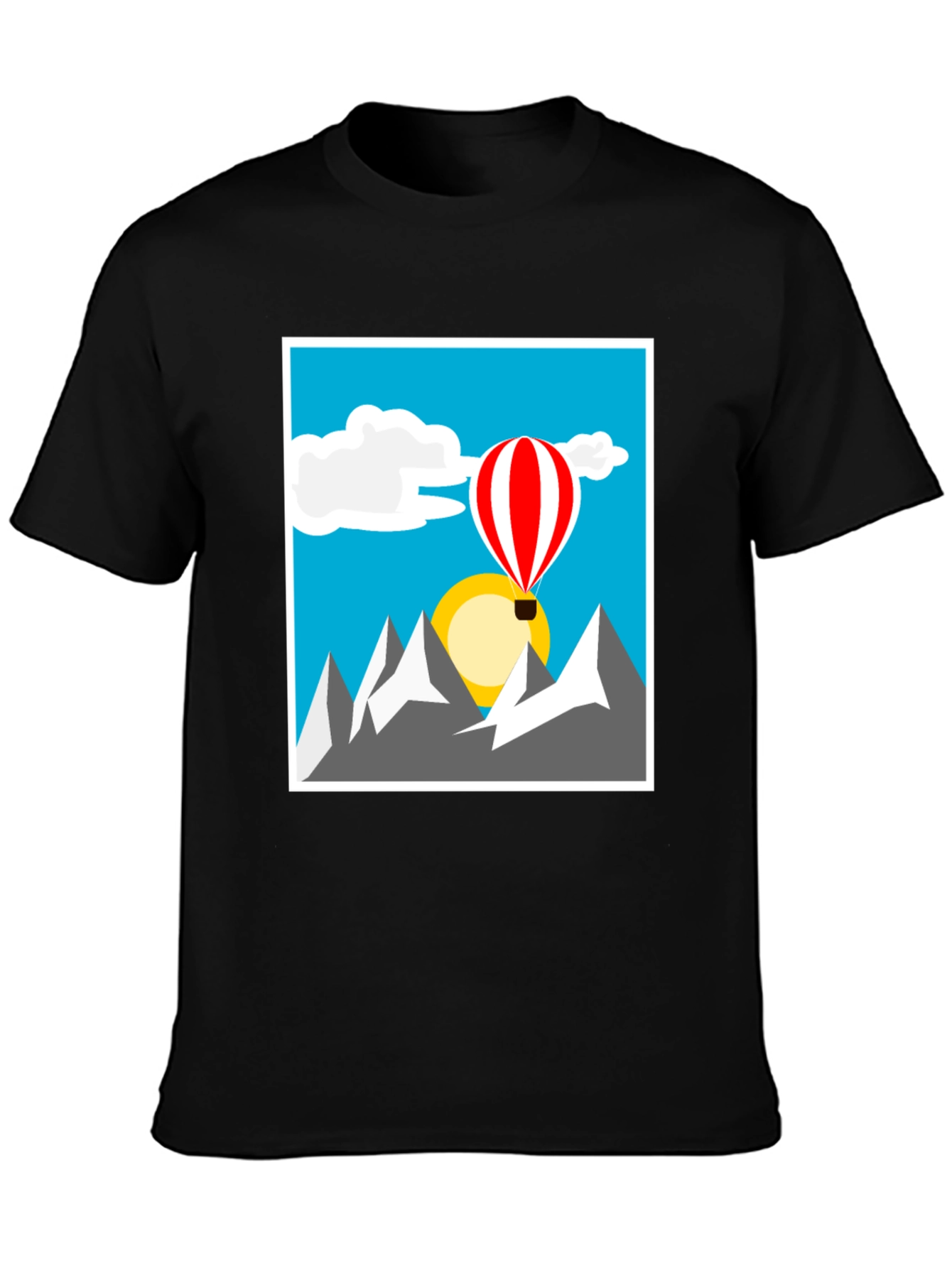 Mountain Balloon Graphic Tee - Unique Design
