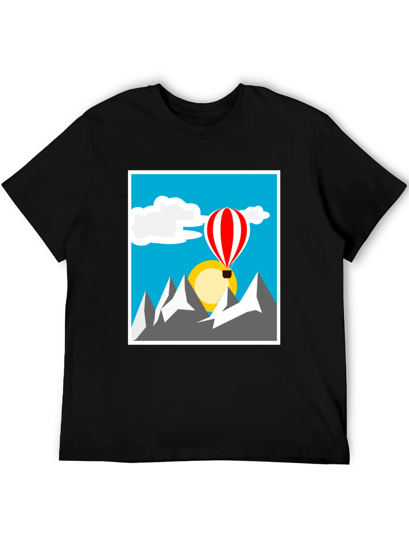 Mountain Balloon Graphic Tee - Unique Design