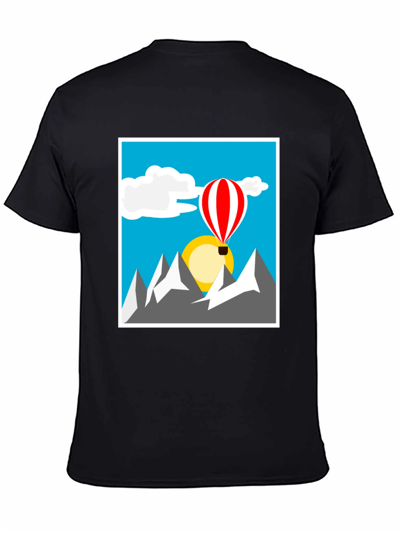 Mountain Balloon Graphic Tee - Unique Design