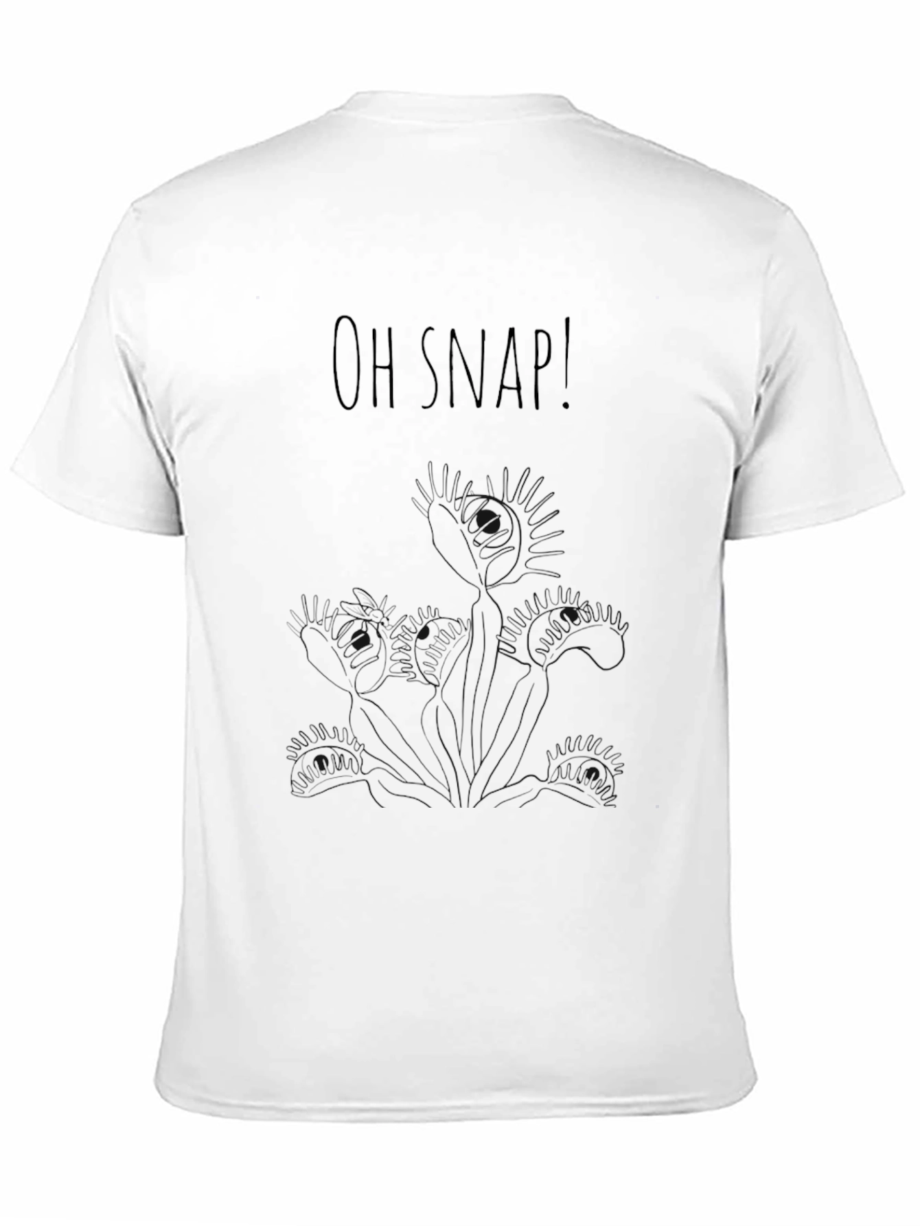 Oh Snap! Venus Flytrap Graphic Black T-Shirt