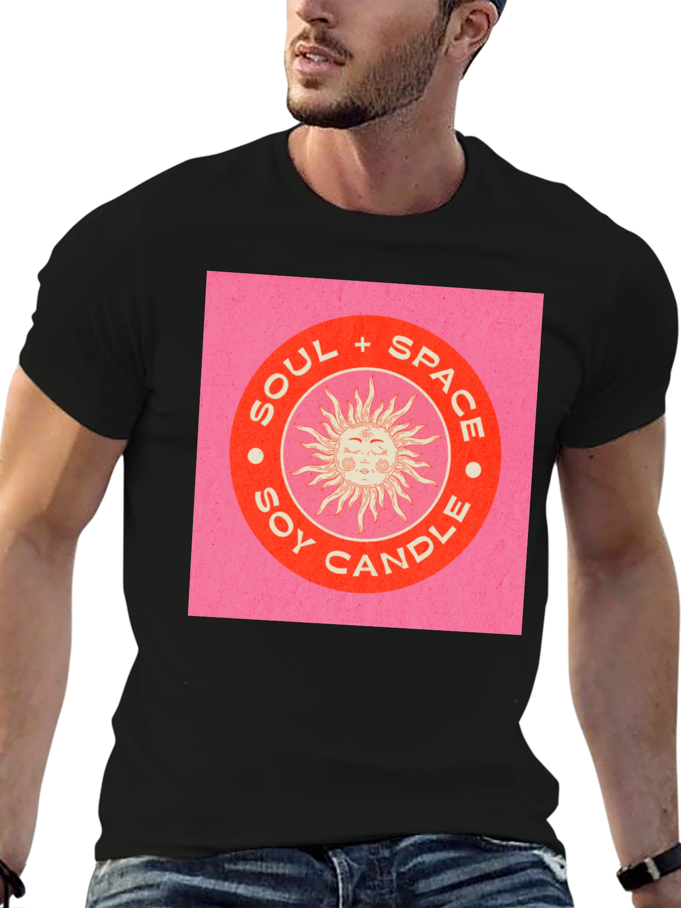 Soul & Space Soy Candle Graphic Tee - Black