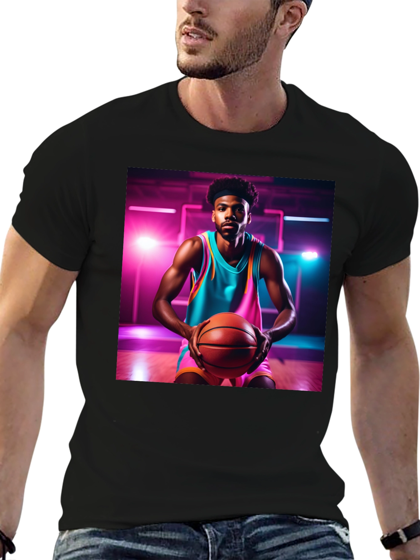 Basketball Player Graphic T-Shirt