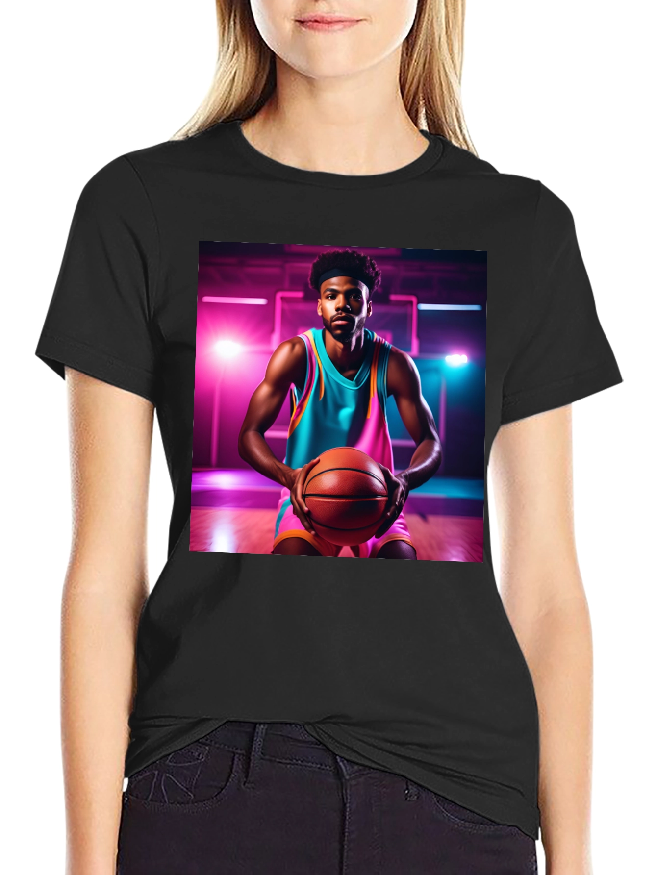 Basketball Player Graphic T-Shirt