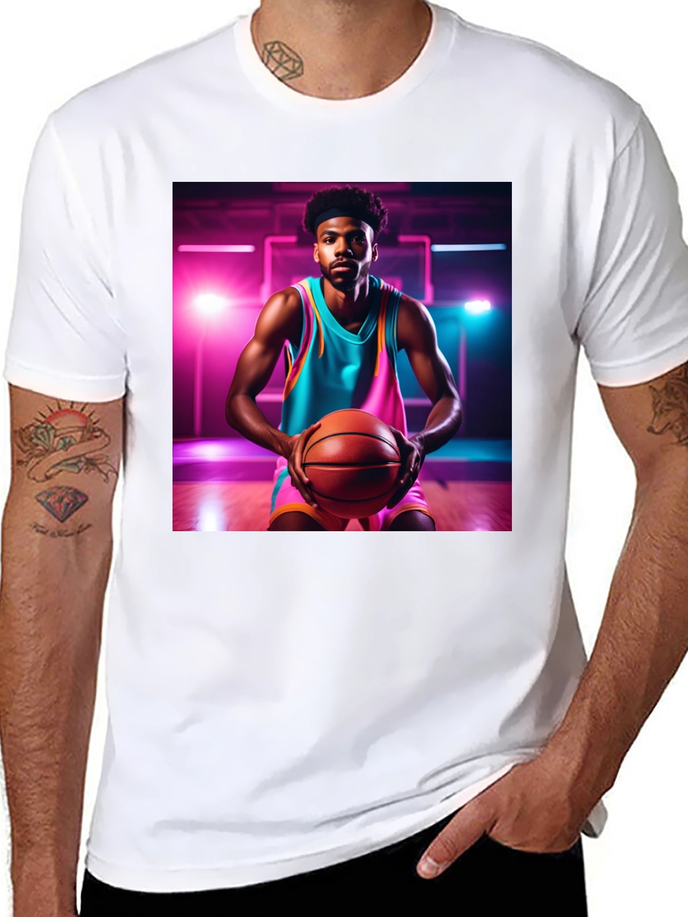Basketball Player Graphic T-Shirt