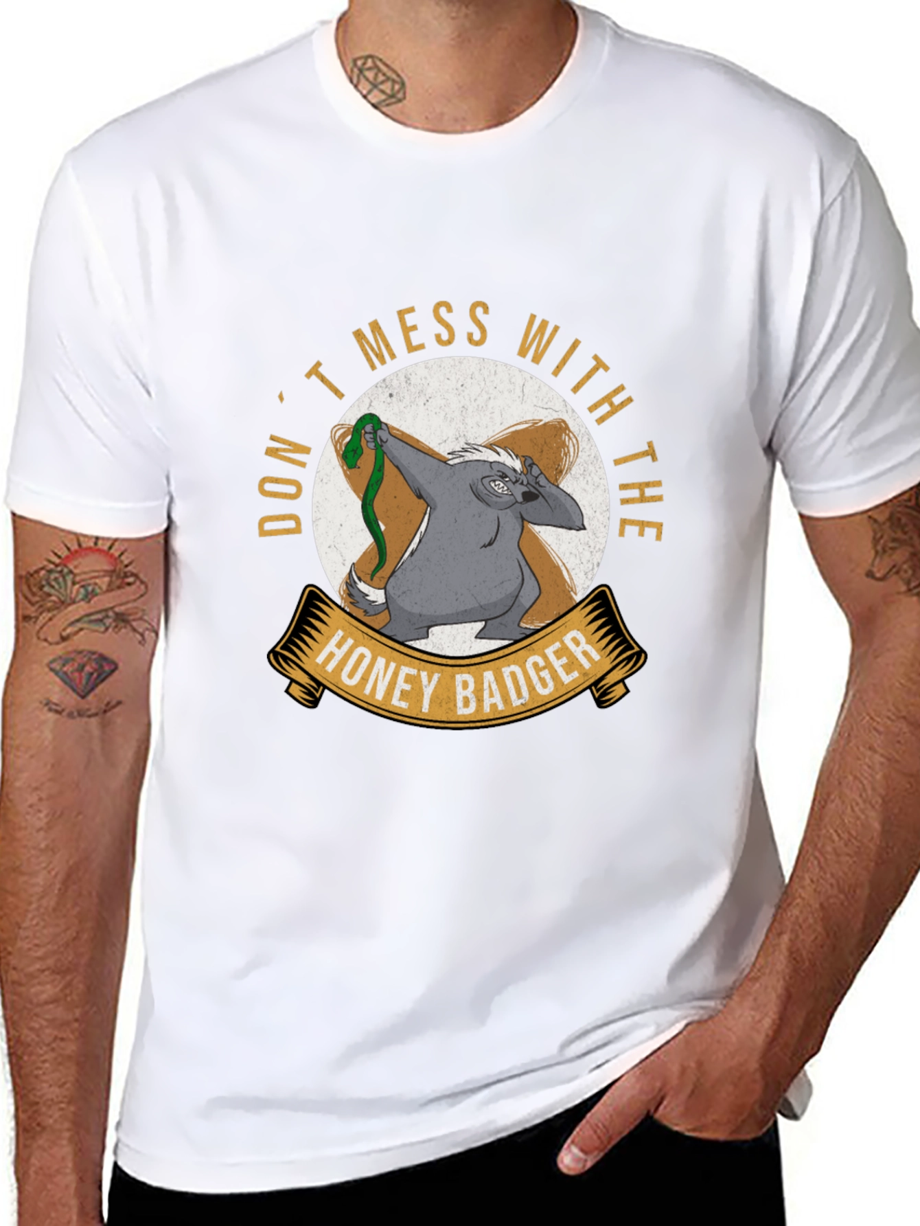 Dont Mess With The Honey Badger Black T-Shirt