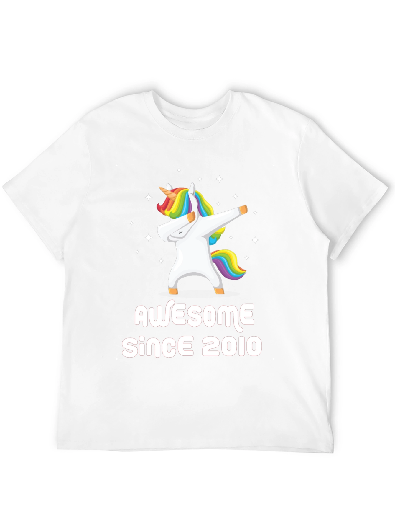 Awesome Since 2010 Unicorn Dabbing T-Shirt