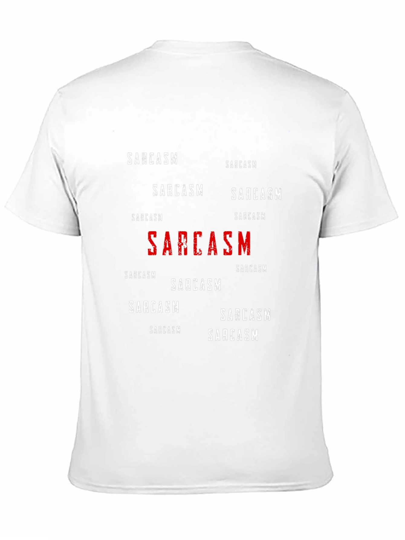 Sarcasm Graphic Print Crew Neck T-Shirt
