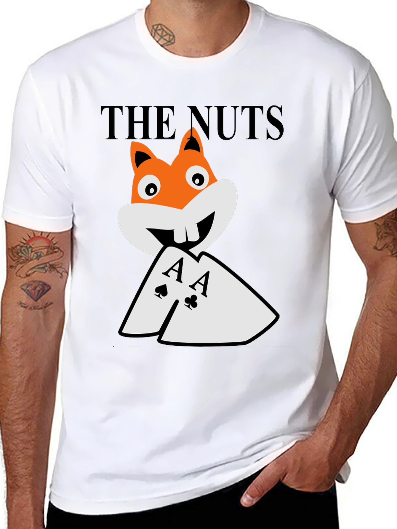 The Nuts T-Shirt - Poker Aces Funny Graphic Tee