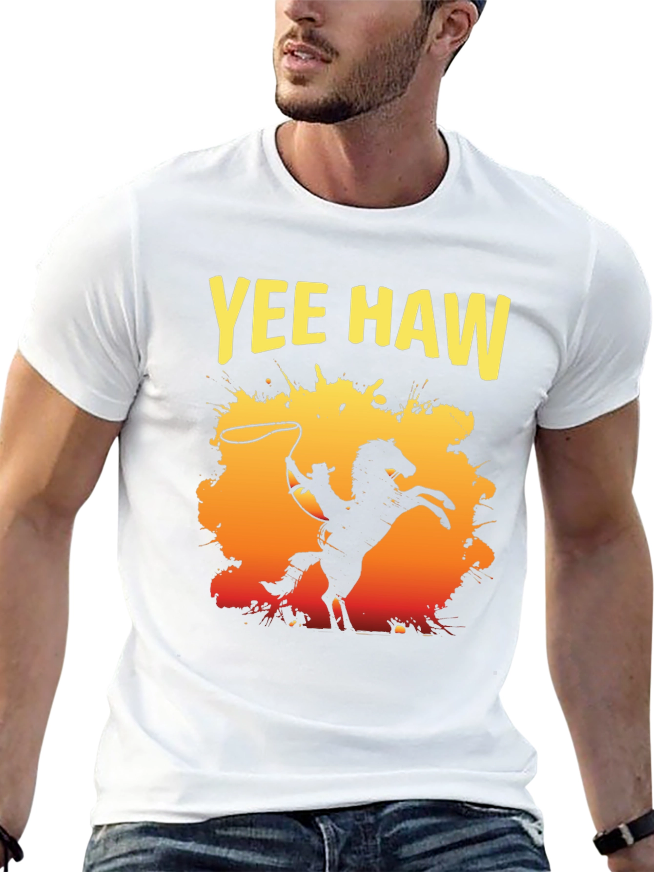 Yee Haw Cowboy T-Shirt - Western Style