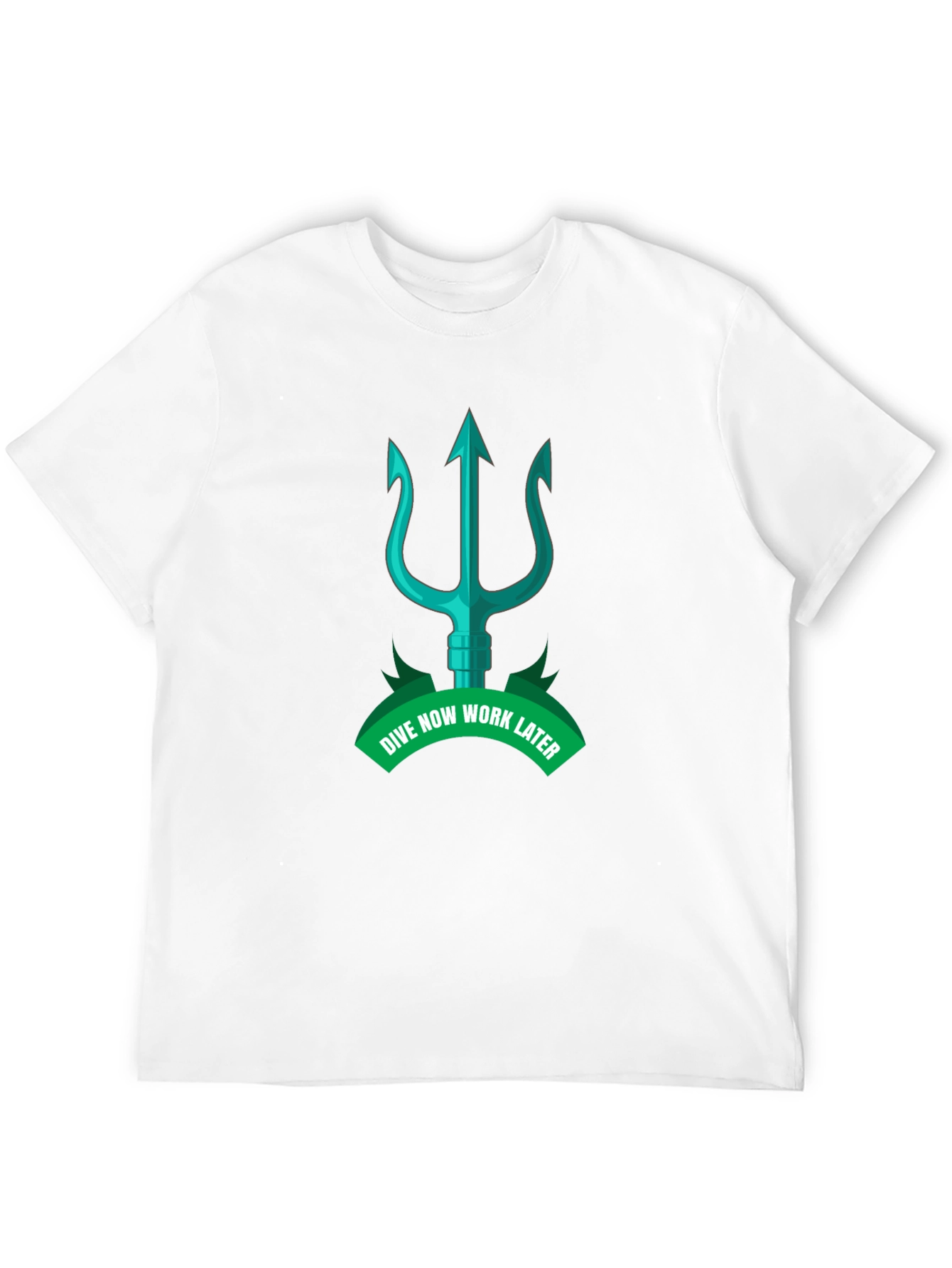 Dive Now Work Later Black Graphic Tee