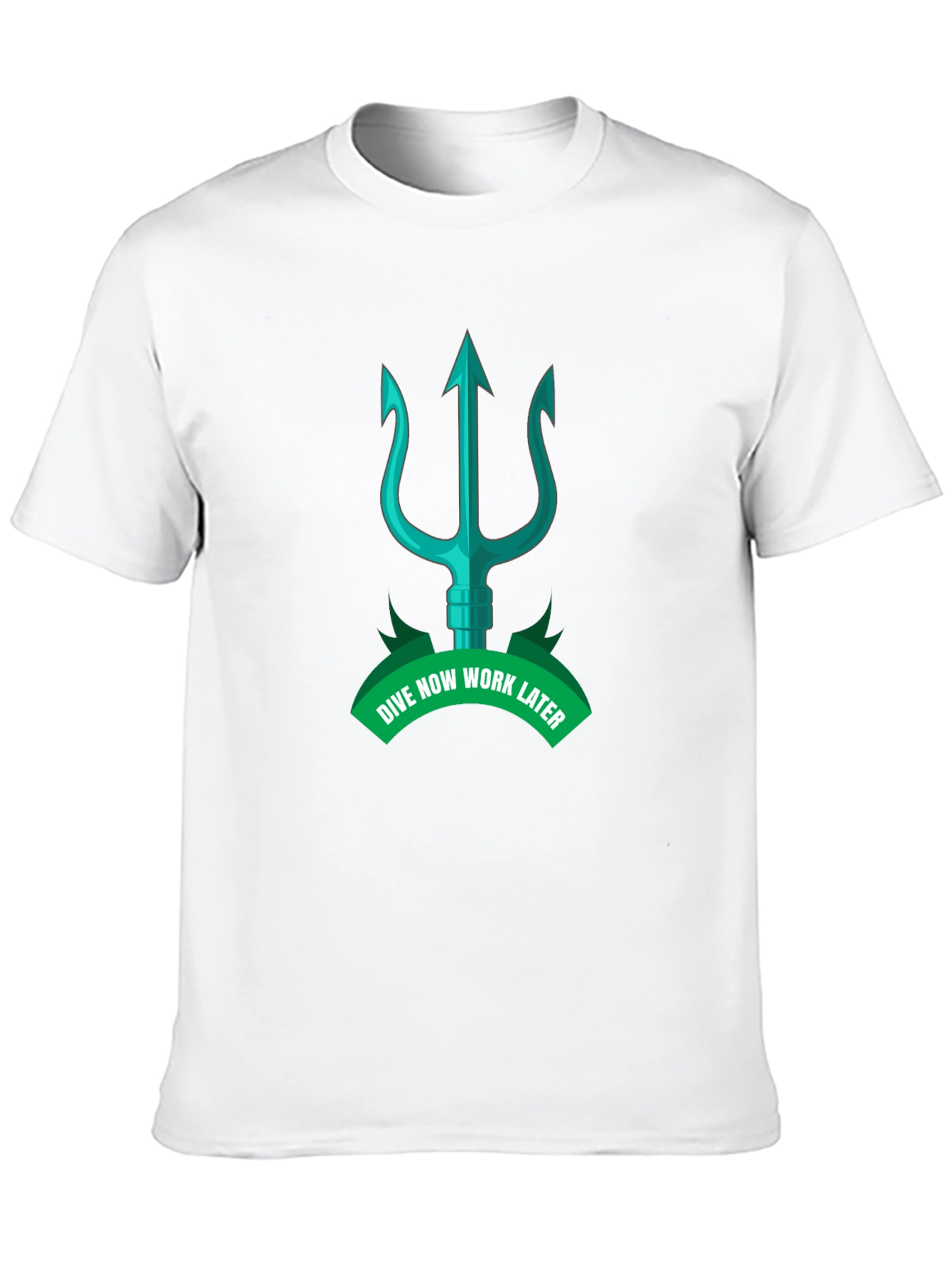 Dive Now Work Later Black Graphic Tee