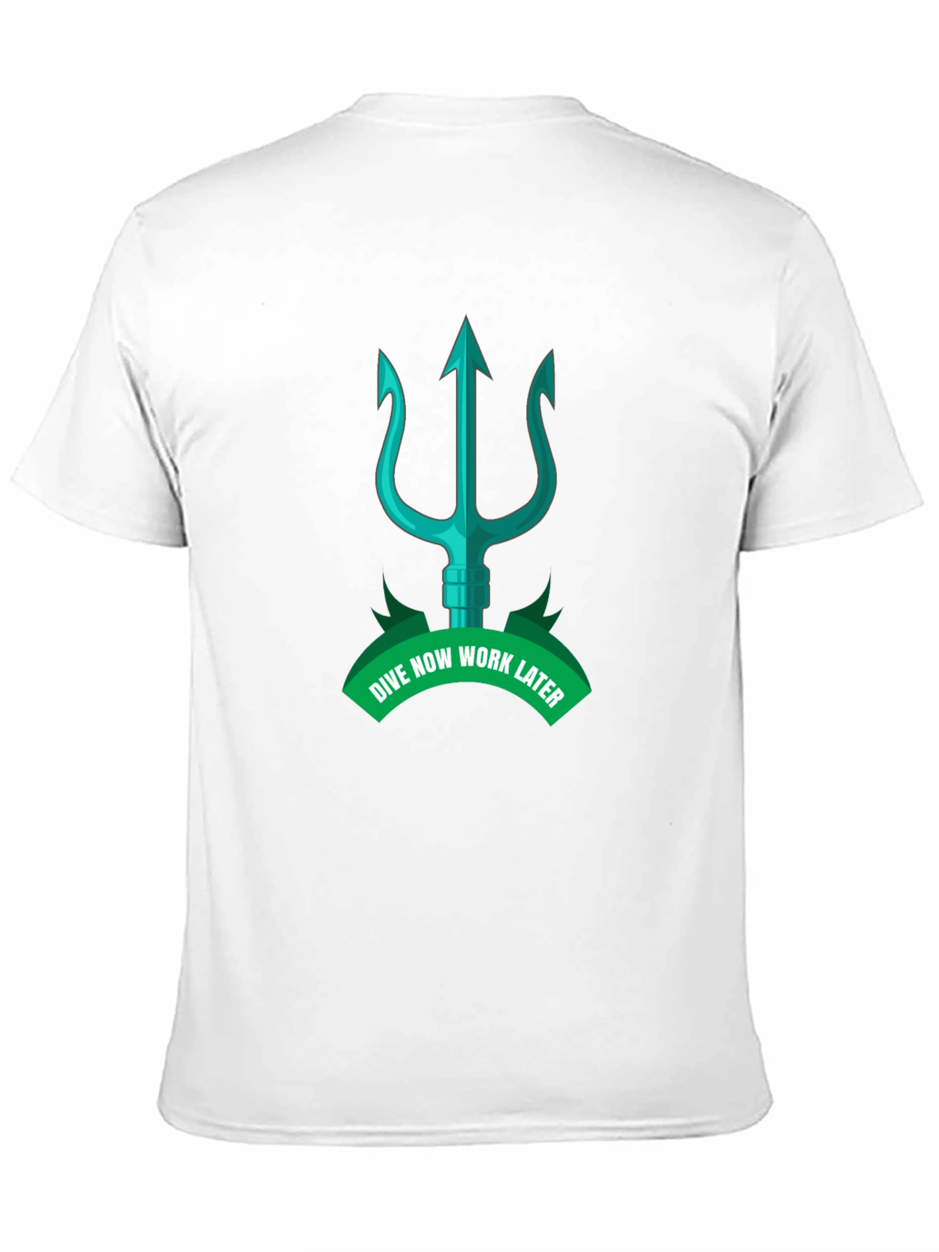 Dive Now Work Later Black Graphic Tee