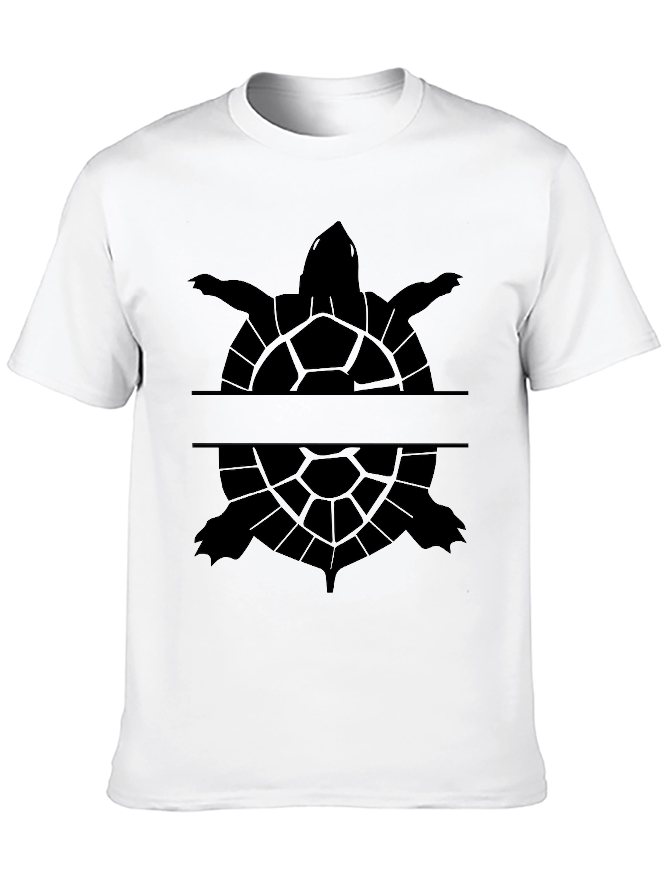 Turtle Silhouette Personalized Mens T-Shirt
