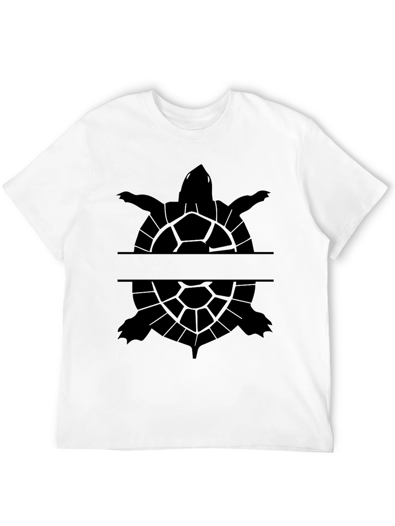 Turtle Silhouette Personalized Mens T-Shirt
