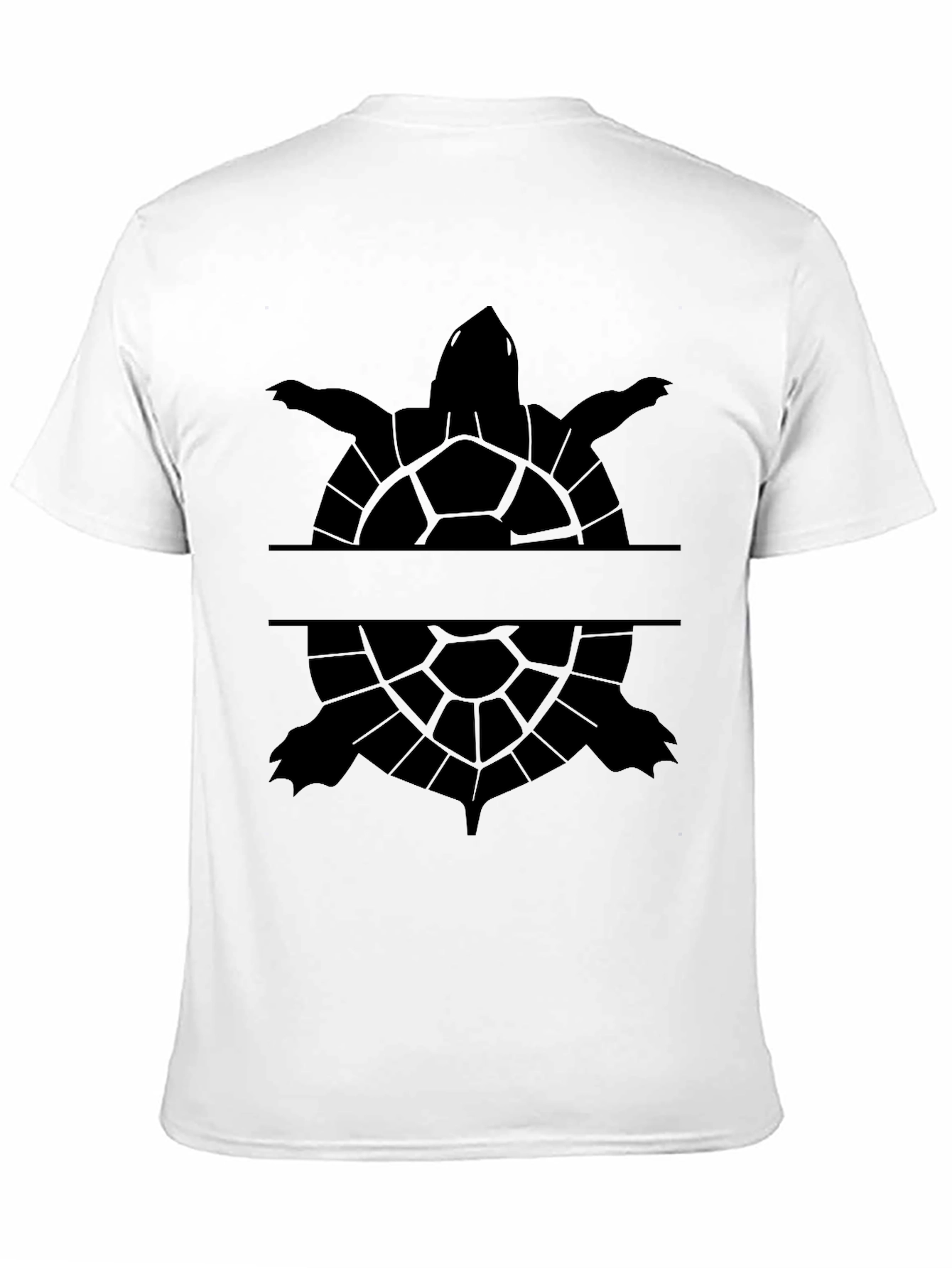 Turtle Silhouette Personalized Mens T-Shirt