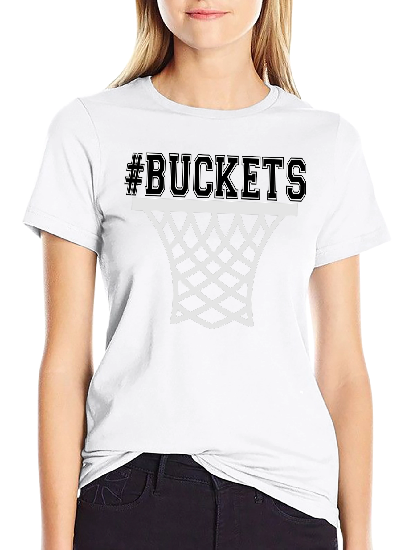 Buckets Graphic Tee - Basketball Fan Shirt