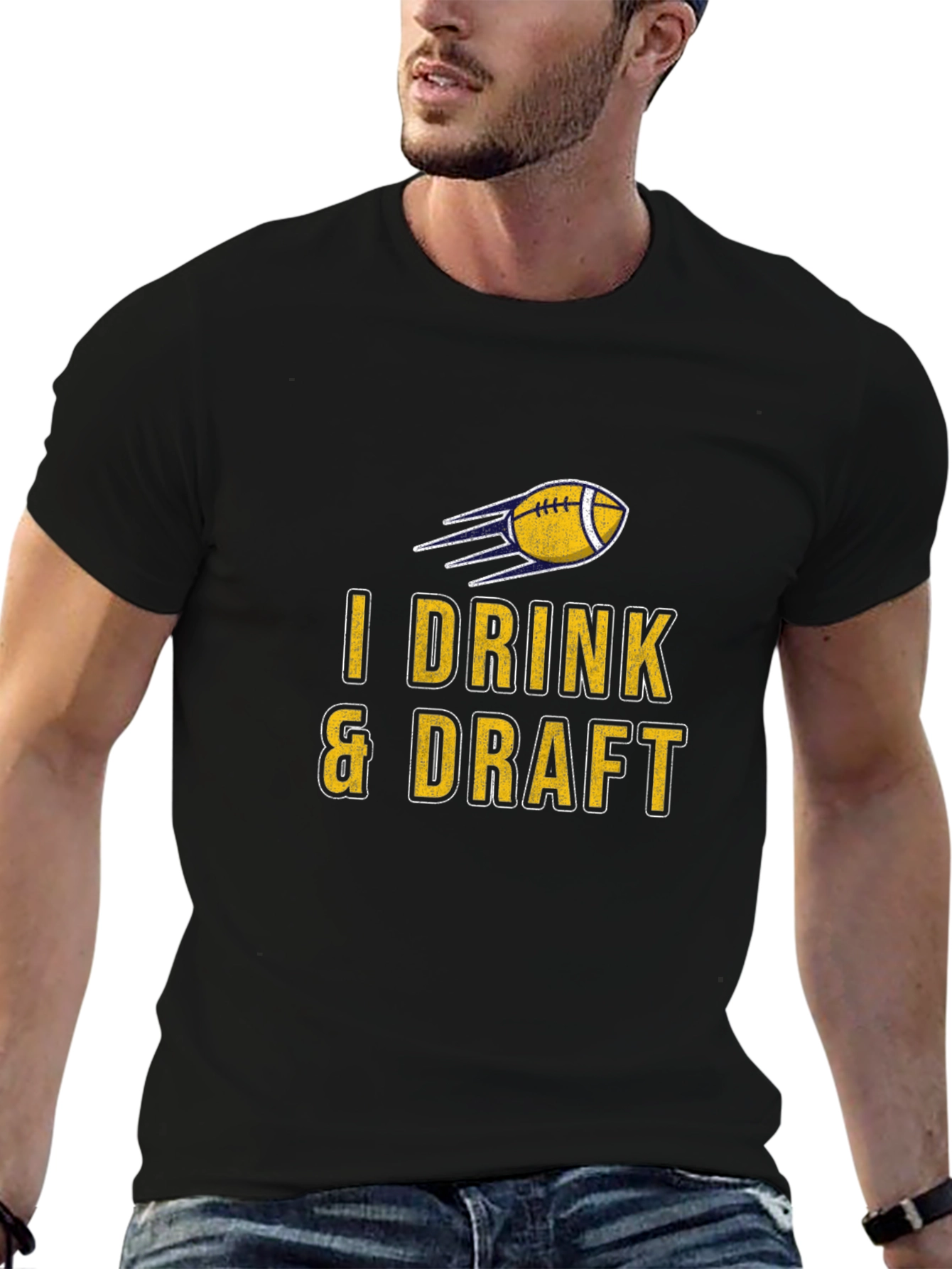 I Drink & Draft Football T-Shirt