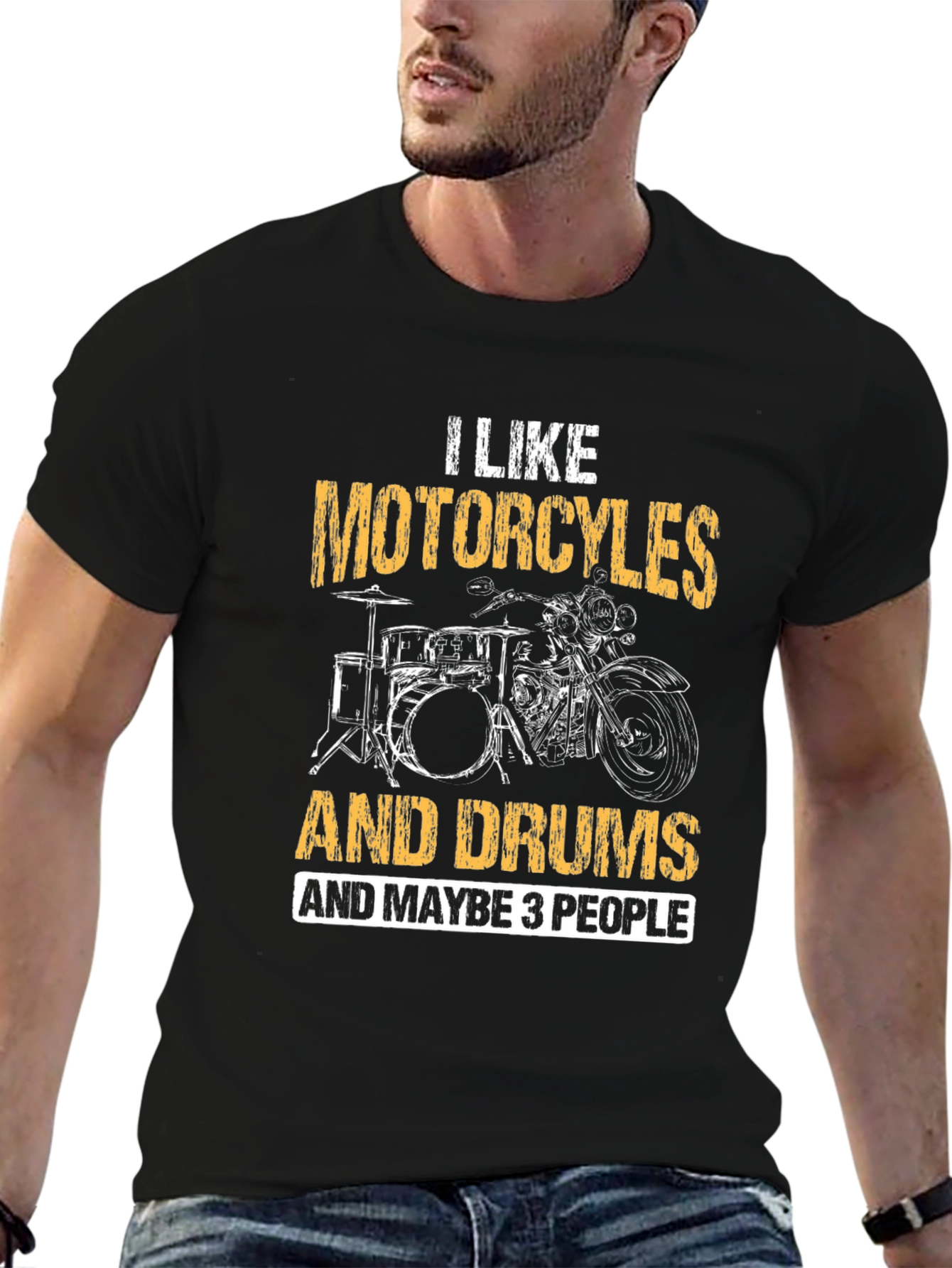 Motorcycles Drums & Maybe 3 People T-Shirt